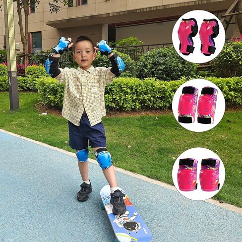 Knee Pads Elbow Pads Wrist Guards 6 in 1 Protective Gear Set for Skateboarding Scooter Inline Roller Skating BMX etc in Saudi Arabia