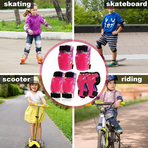 Knee Pads Elbow Pads Wrist Guards 6 in 1 Protective Gear Set for Skateboarding Scooter Inline Roller Skating BMX etc in Saudi Arabia