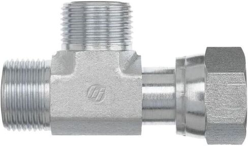 Brennan FS6602-08-08-08-FG Run Tee O-Ring Face Seal Fitting, 13/16"-16 x 13/16"-16 x 13/16"-16 NPT Thread, 1/2" Male Face Seal x 1/2" Female Face Seal Swivel x 1/2" Male Face Seal in Saudi Arabia