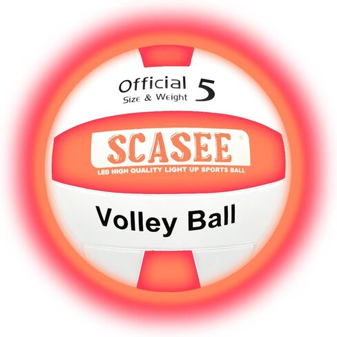 Light Up Volleyball - Official Size & Weight - Extra Pump and Batteries - Glow in The Dark Indoor or Outdoor Volleyballs for Kids,Teen Boys,Girls.Adults in Saudi Arabia