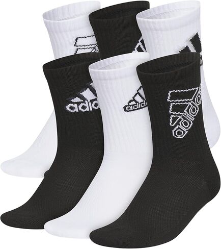 adidas Kids-Boy's/Girl's Mixed Graphic Athletic Cushioned Crew Socks (6-Pair) in Saudi Arabia
