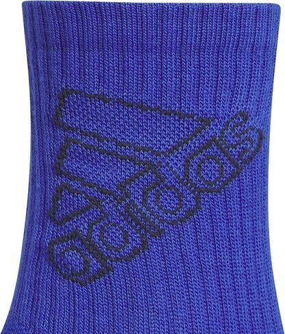 adidas Kids-Boy's/Girl's Mixed Graphic Athletic Cushioned Crew Socks (6-Pair) in Saudi Arabia