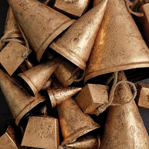 47th & Main Rustic Hanging Bells Gold Vintage Bell for Décor, Medium, Square in Kuwait