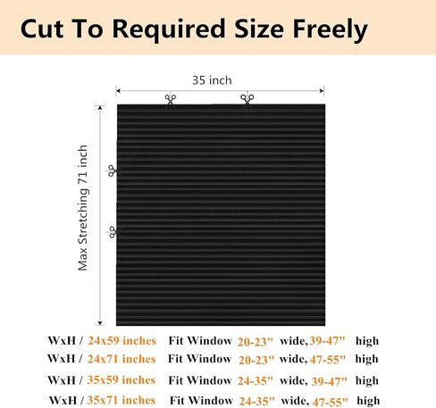 Window Blinds Cordless 2 Pack Blackout No Drill Cut to Size Clip On Stick On Self Adhesive Temporary Blinds Pleated Paper Blinds for Windows Doors Shades for Home Nursery Bedroom Kitchen Bathroom in Saudi Arabia