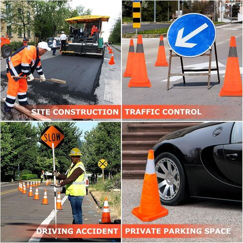 2 حزمة من مخاريط السلامة المرورية القابلة للطي مقاس 28 بوصة، مخاريط وقوف السيارات البرتقالية، مخاريط الطريق الآمنة القابلة للطي لموقف السيارات وممارسة القيادة in Kuwait