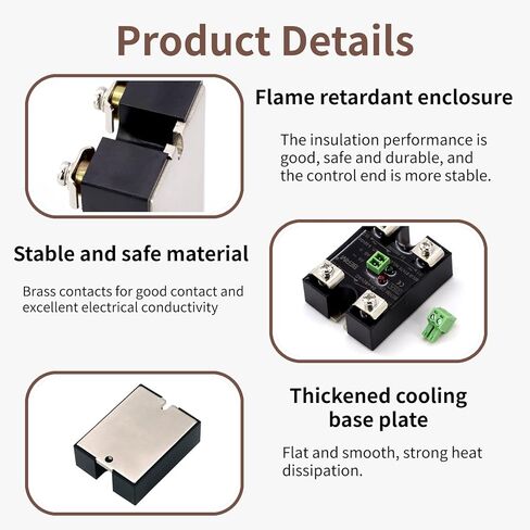 مرحل الحالة الصلبة 24-480VAC، مرحل الحالة الصلبة بقناة واحدة DC للتحكم ثنائي القناة، مرحل الحالة الصلبة SSR DC-AC (40A) in Kuwait