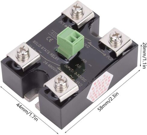 مرحل الحالة الصلبة 24-480VAC، مرحل الحالة الصلبة بقناة واحدة DC للتحكم ثنائي القناة، مرحل الحالة الصلبة SSR DC-AC (40A) in Kuwait