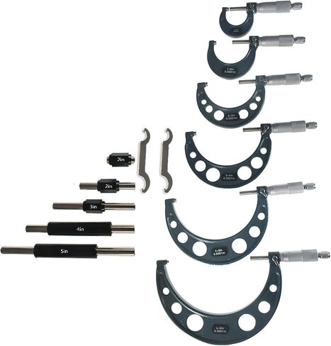 4-Pack Outside Micrometer Set 0-4In Precision Machinist Tools W/Carbide Tips and Ratchet Stop in Saudi Arabia