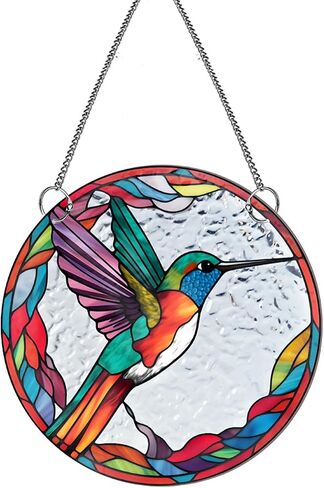 Northern Red Cardinal Memorial Gifts Stained Acrylic Window Hangings,Sun Catchers Indoor Window, Red Bird Ornaments for Kitchen Window,Housewarming Bird Suncatcher Gift for Women Grandma,Mom in Saudi Arabia