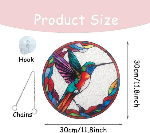 Northern Red Cardinal Memorial Gifts Stained Acrylic Window Hangings,Sun Catchers Indoor Window, Red Bird Ornaments for Kitchen Window,Housewarming Bird Suncatcher Gift for Women Grandma,Mom in Saudi Arabia