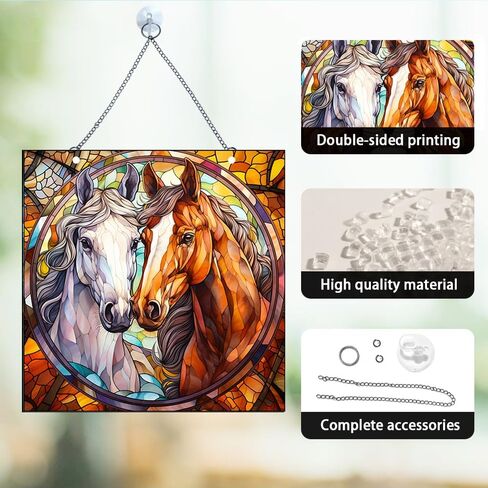 Northern Red Cardinal Memorial Gifts Stained Acrylic Window Hangings,Sun Catchers Indoor Window, Red Bird Ornaments for Kitchen Window,Housewarming Bird Suncatcher Gift for Women Grandma,Mom in Saudi Arabia