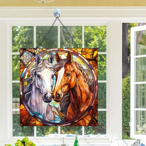 Northern Red Cardinal Memorial Gifts Stained Acrylic Window Hangings,Sun Catchers Indoor Window, Red Bird Ornaments for Kitchen Window,Housewarming Bird Suncatcher Gift for Women Grandma,Mom in Saudi Arabia
