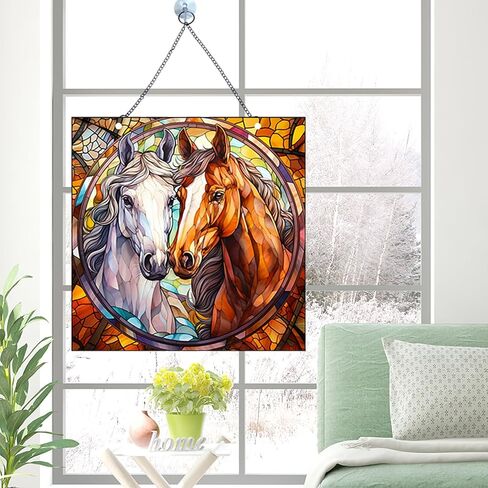 Northern Red Cardinal Memorial Gifts Stained Acrylic Window Hangings,Sun Catchers Indoor Window, Red Bird Ornaments for Kitchen Window,Housewarming Bird Suncatcher Gift for Women Grandma,Mom in Saudi Arabia
