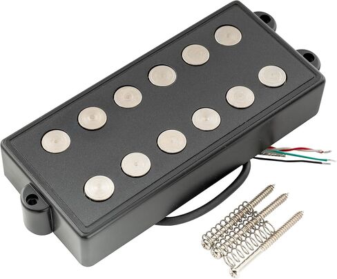 Artec MMC6 Ceramic Magnet Soapbar Style Bass Pickup Neck Bridge Pickups Set 14.6K for 6-String MusicMan Style Bass, Black in Saudi Arabia