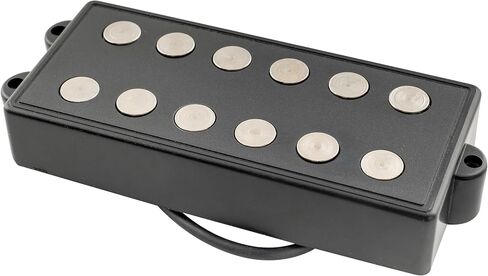 Artec MMC6 Ceramic Magnet Soapbar Style Bass Pickup Neck Bridge Pickups Set 14.6K for 6-String MusicMan Style Bass, Black in Saudi Arabia