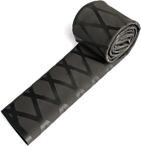3.3 FT Dia 1.6'' Fishing Rod Shrink Wrap Tubing Heat Shrink Grip Non Slip Waterproof Hand Grip Wrap, Black in Saudi Arabia