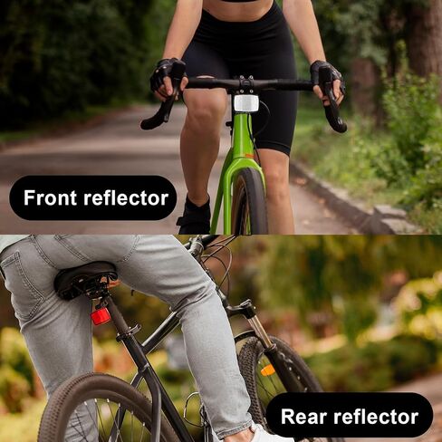 8 PCS Bike Front and Rear Reflectors Kit Bike Wheel Spoke Reflectors Accessories Bicycle Light Safety Warning Reflectors for Night Cycling, Handlebar, Seatpost in Saudi Arabia