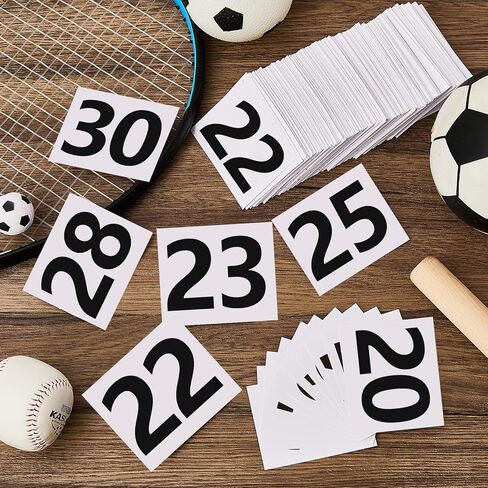 Jexine 300 قطعة 19-30 رياضيًا أرقام الورك 25 مجموعة لكل منها في تسلسل 19 حتى 30 أرقام المنافسين في المضمار والميدان ذاتية اللصق مقاومة للماء من الفينيل لعلامات الأعمال المدرسية صندوق البريد in Kuwait