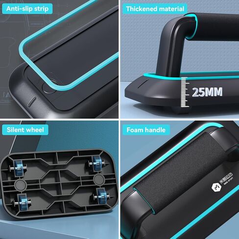 قضيب دفع 2 في 1 وبكرة تمارين البطن للرجال - مقابض دفع محمولة خفيفة الوزن، معدات دفع مثالية، بكرة عجلة البطن لتمرين عضلات البطن - مجموعة مثالية من حامل الدفع وعجلة التمرين - معدات اللياقة البدنية المنزلية، مدرب أساسي، الجزء العلوي من الجسم معدات تجريب, in Kuwait