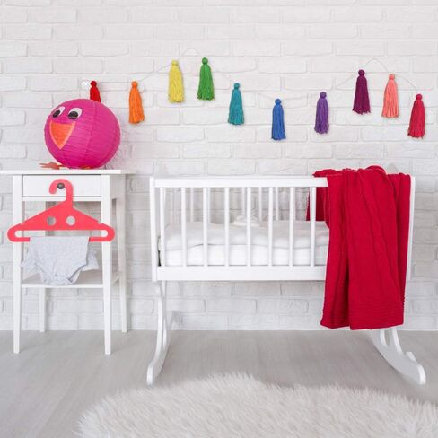 Big Size Tassel Garland H3.1in Polyester Yarn Black Pom Pom Tassel Banner Decorative Wall Hanging for Home Decoration Wedding Birthday Baby Shower Party Supplies (Black) in Saudi Arabia