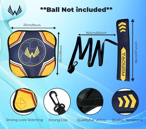 حزام تدريب كرة القدم المنفرد لمعدات التدريب على رمي كرة القدم للأطفال الشباب مع حزام خصر قابل للتعديل يناسب حجم الكرة 3 4 5 in Kuwait