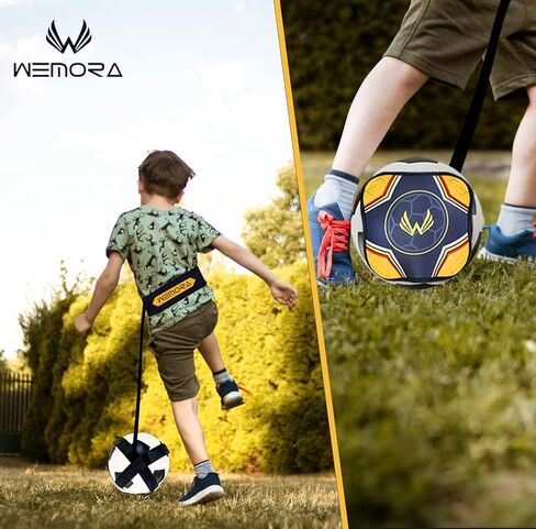 حزام تدريب كرة القدم المنفرد لمعدات التدريب على رمي كرة القدم للأطفال الشباب مع حزام خصر قابل للتعديل يناسب حجم الكرة 3 4 5 in Kuwait