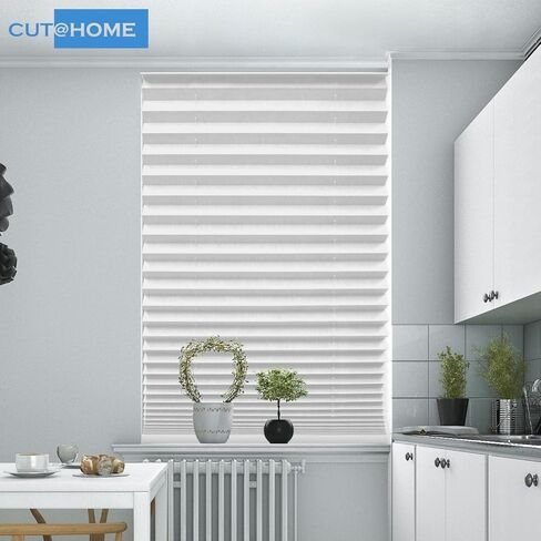 BlindsAvenue Custom Size Cut-4-You Cordless Pleated Window Shades, Light-Filtering Fawn, Size 19W X 64L (Fawn, 19W X 64L) in Kuwait