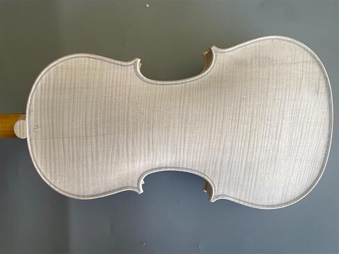 4/4 Professional White Violin Flame Maple Back Spruce Top Handmade Unfinished Luthier DIY Violin (5 String violin 4/4 include all the Violin Parts) in Saudi Arabia