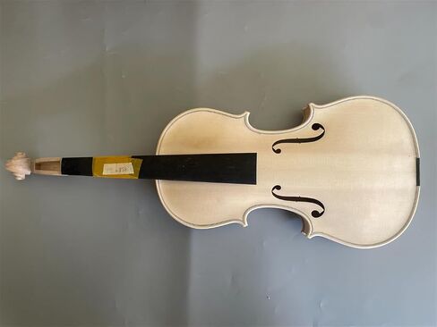 4/4 Professional White Violin Flame Maple Back Spruce Top Handmade Unfinished Luthier DIY Violin (5 String violin 4/4 include all the Violin Parts) in Saudi Arabia