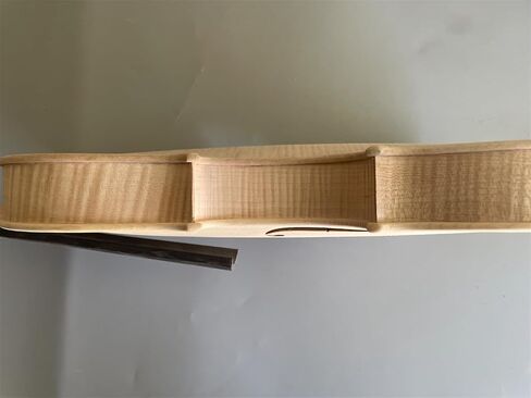 4/4 Professional White Violin Flame Maple Back Spruce Top Handmade Unfinished Luthier DIY Violin (5 String violin 4/4 include all the Violin Parts) in Saudi Arabia