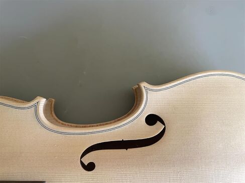 4/4 Professional White Violin Flame Maple Back Spruce Top Handmade Unfinished Luthier DIY Violin (5 String violin 4/4 include all the Violin Parts) in Saudi Arabia
