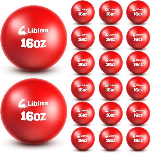 20 Pcs Weighted Training Baseballs and Softballs Practice Heavy Balls for Trainer Baseball Training Balls for Pitching Hitting Improve Power Equipment, Red in Saudi Arabia