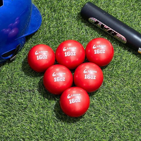 20 Pcs Weighted Training Baseballs and Softballs Practice Heavy Balls for Trainer Baseball Training Balls for Pitching Hitting Improve Power Equipment, Red in Saudi Arabia