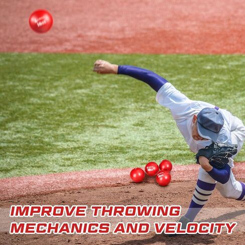 20 Pcs Weighted Training Baseballs and Softballs Practice Heavy Balls for Trainer Baseball Training Balls for Pitching Hitting Improve Power Equipment, Red in Saudi Arabia