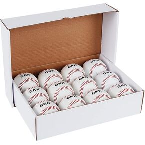 Baseball 12 Pack balls Training Baseballs 9 inch TeeBall Safety Baseballs for Youth/Kids Baseball Soft Toss, Batting, Fielding, Hitting, Pitching, Practice(One Dozen)