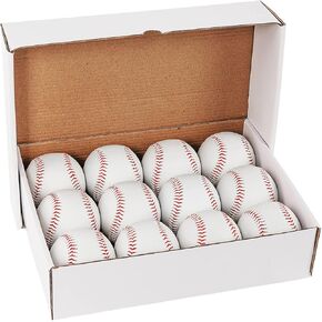 Baseball 12 Pack balls Training Baseballs 9 inch TeeBall Safety Baseballs for Youth/Kids Baseball Soft Toss, Batting, Fielding, Hitting, Pitching, Practice(One Dozen)