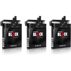 Djarum Original Black Bliss Tobacco & Nicotine Free Clove Filtered Cigarettes - 3 Boxes of 20-60 total - incl. Frugal Smoker Sticker