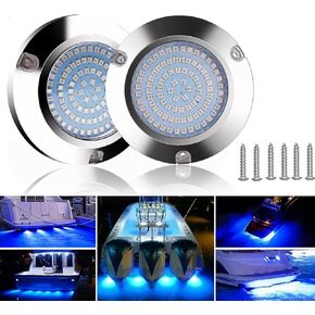 90led boat marine led underwater lights ,Stainless Steel IP68 Waterproof Surface Mount , For Stern Interior Navigation Deck Courtesy Night Fishing / Cruise Ships Yachts Boats Sailboat Pontoon Transom