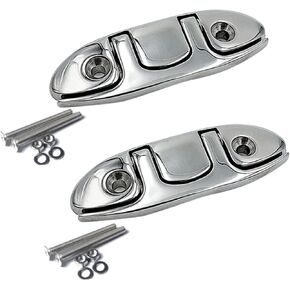 Boat Folding Cleats Stainless Steel,4.5" Flip up Dock Cleat Flush Mount Deck Cleat 2pcs