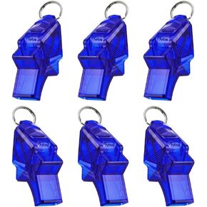 Whistle,6 Packs Pealess Plastic Basketball Whistle with Lanyard for Coaches,Referee,Teachers and Police