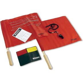 Tandem Sport Officials' Starter Kit - Professional Referee Kit with Whistle, Linesman Flags, Penalty Cards, Net Setter Chain - Ref Kit - Volleyball Official Kit