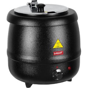 Valgus Commercial Grade 10.5QT Soup Kettle Warmer with Stainless Steel Hinged Lid, Detachable Pot,Temperature Control Knob for Big Family Gathering and Restaurant