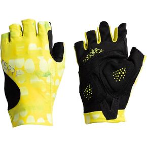 Terry Cycling Gloves, Soleil Half Finger Padded Bike Gloves for Women Biking UPF 50+ Sun Protection Short Finger Glove