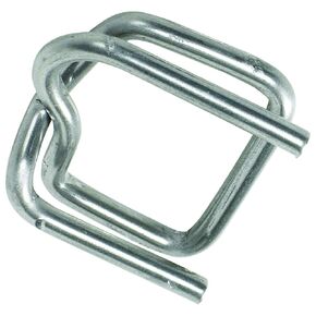 BOX USA BPS12HDBUCK Heavy-Duty Wire Poly Strapping Buckles, 1/2', Silver (Pack of 1000)