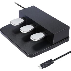 3-Pedal For Digital Keyboards Pianos,Three Foot Pedal Unit Compatible With Yamaha P225, P525, PS500 Electric Digital Pianos