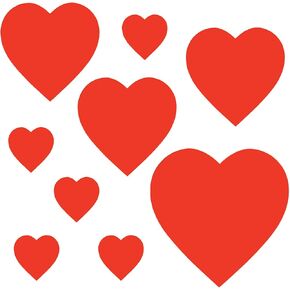 Beistle 24-Piece Printed Heart Cutouts, 15-Inch