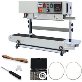 U.S. SOLID Vertical Automatic Continuous Sealing Machine with Digital Temperature Control, Vertical Band Sealer for 0.02-0.08mm PVC Bag Films Stamp Coding 110V/60HZ in Kuwait