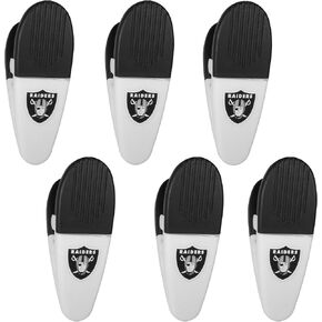 Siskiyou Sports NFL Las Vegas Raiders Chip Clip Magnets, 6pk White, One Size