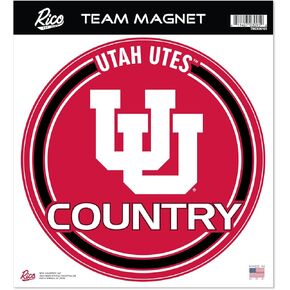 Rico Industries NCAA Utah Utes Standard 8" Round Magnet