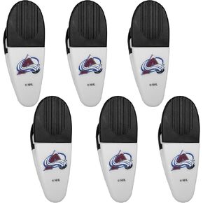 Siskiyou Sports NHL Colorado Avalanche Chip Clip Magnets, 6pk White, One Size